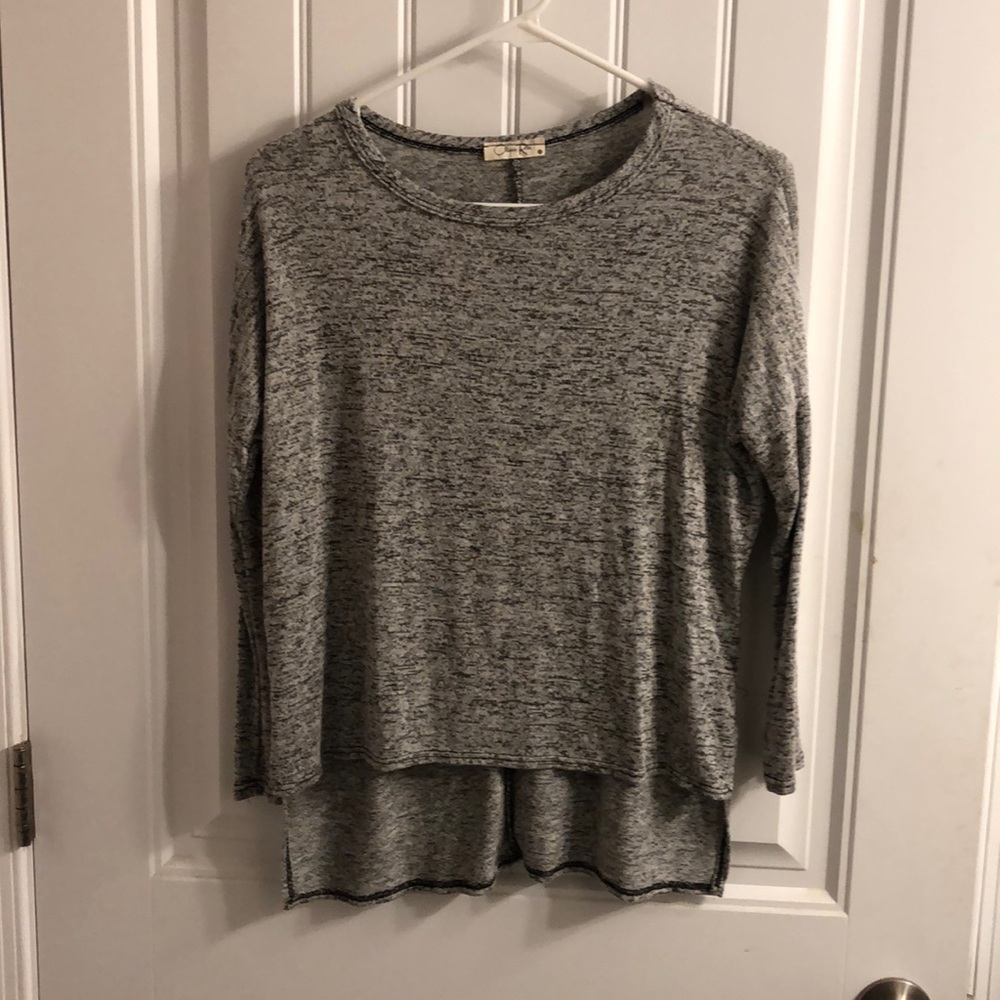 High low grey shirt